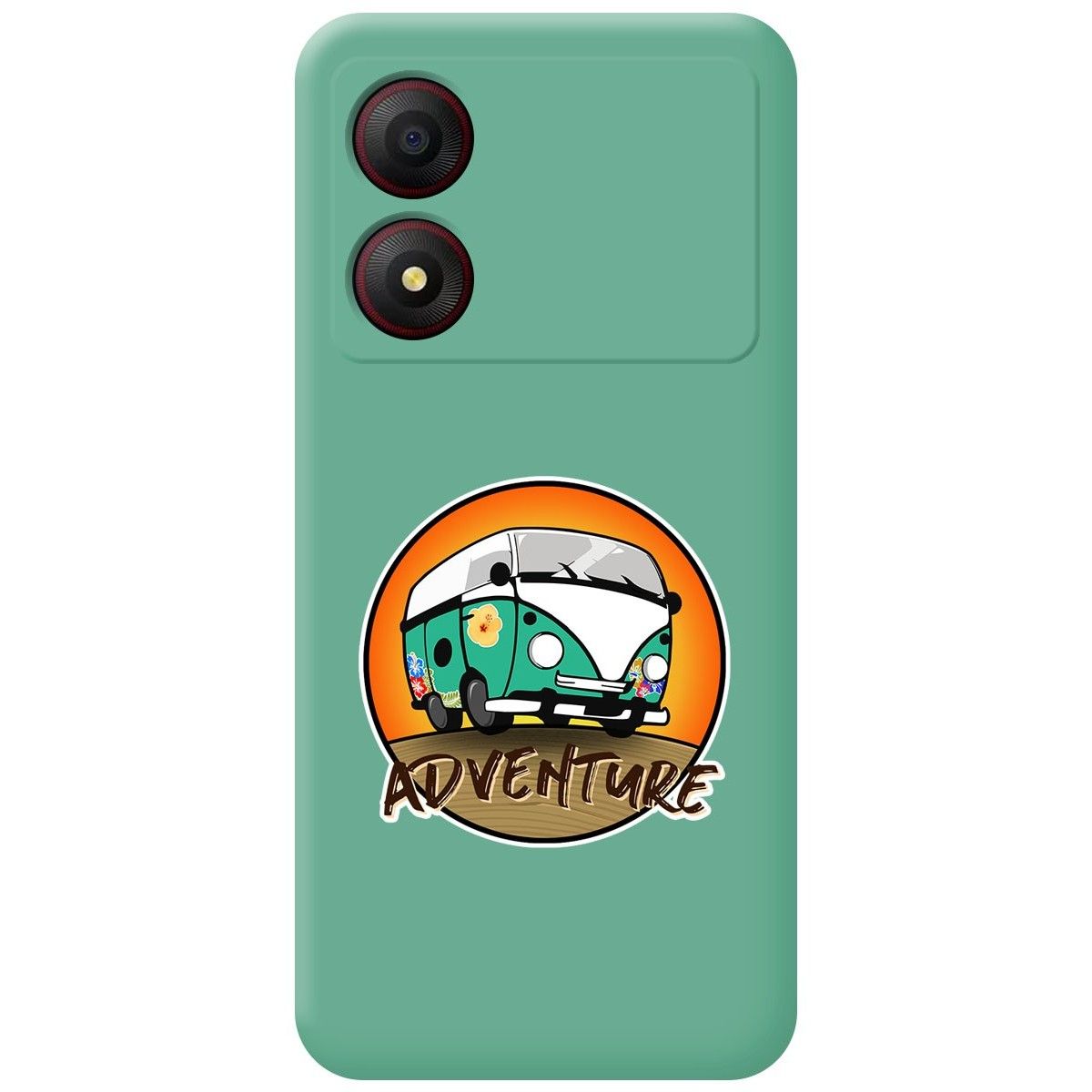 Funda Silicona Líquida Verde para Zte Blade A34 4G diseño Adventure Dibujos