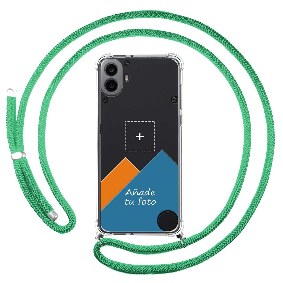 Personaliza tu Funda Colgante Transparente para Nothing CMF Phone 1 con Cordon Verde Agua Dibujo Personalizada