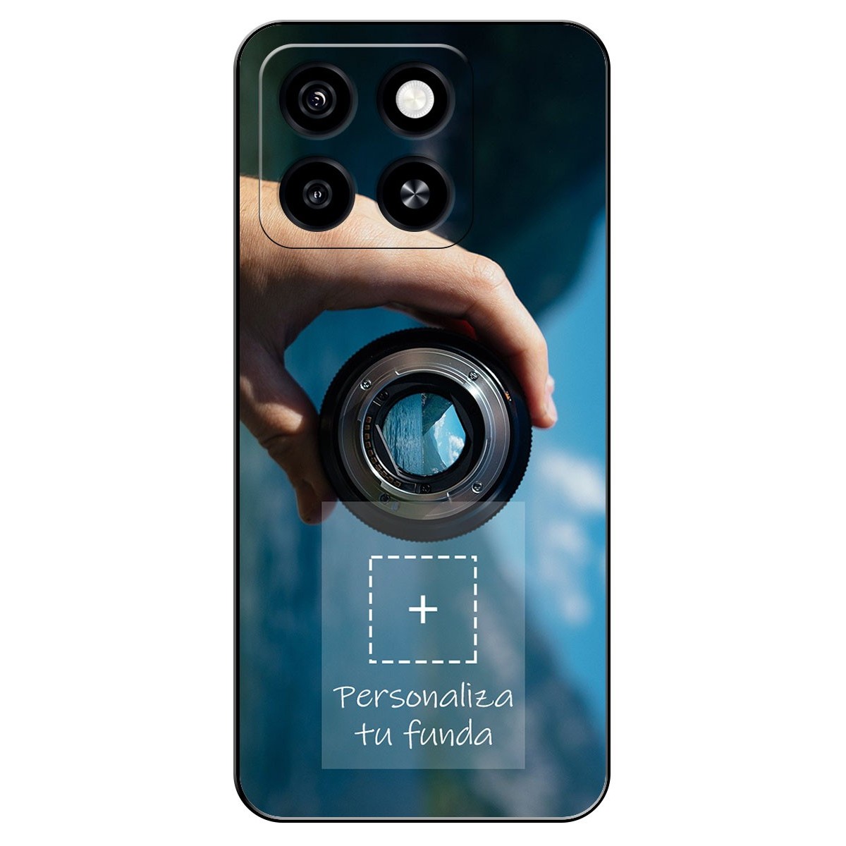 Personaliza tu Funda Silicona Gel Tpu Negra con tu Fotografia para Zte Blade A35 / A55 Dibujo Personalizada