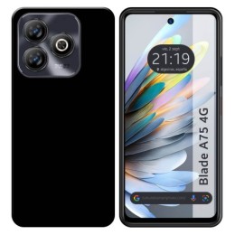 Funda Silicona Gel TPU Negra para Zte Blade A75 4G