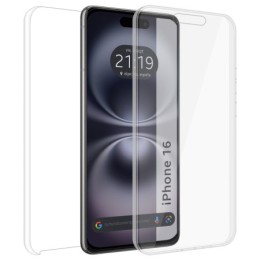 Funda Doble Transparente Pc + Tpu Full Body 360 para Iphone 16 (6.1)