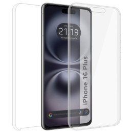 Funda Doble Transparente Pc + Tpu Full Body 360 para Iphone 16 Plus (6.7)