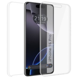 Funda Doble Transparente Pc + Tpu Full Body 360 para Iphone 16 Pro (6.3)