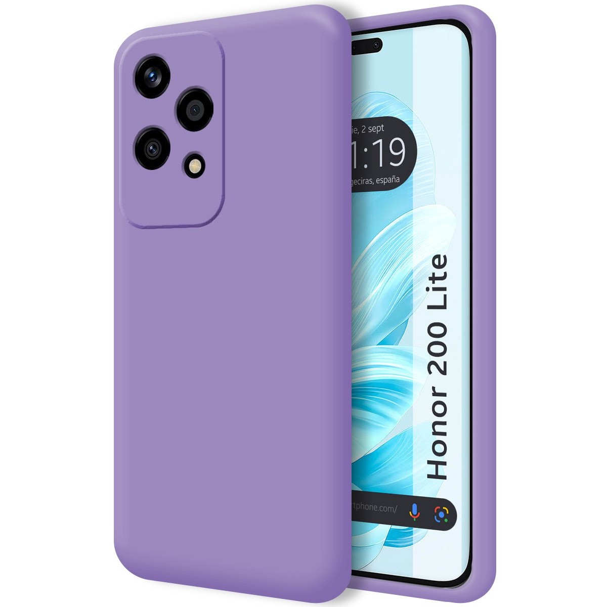 Funda Silicona Líquida Ultra Suave para Huawei Honor 200 Lite 5G color Morado