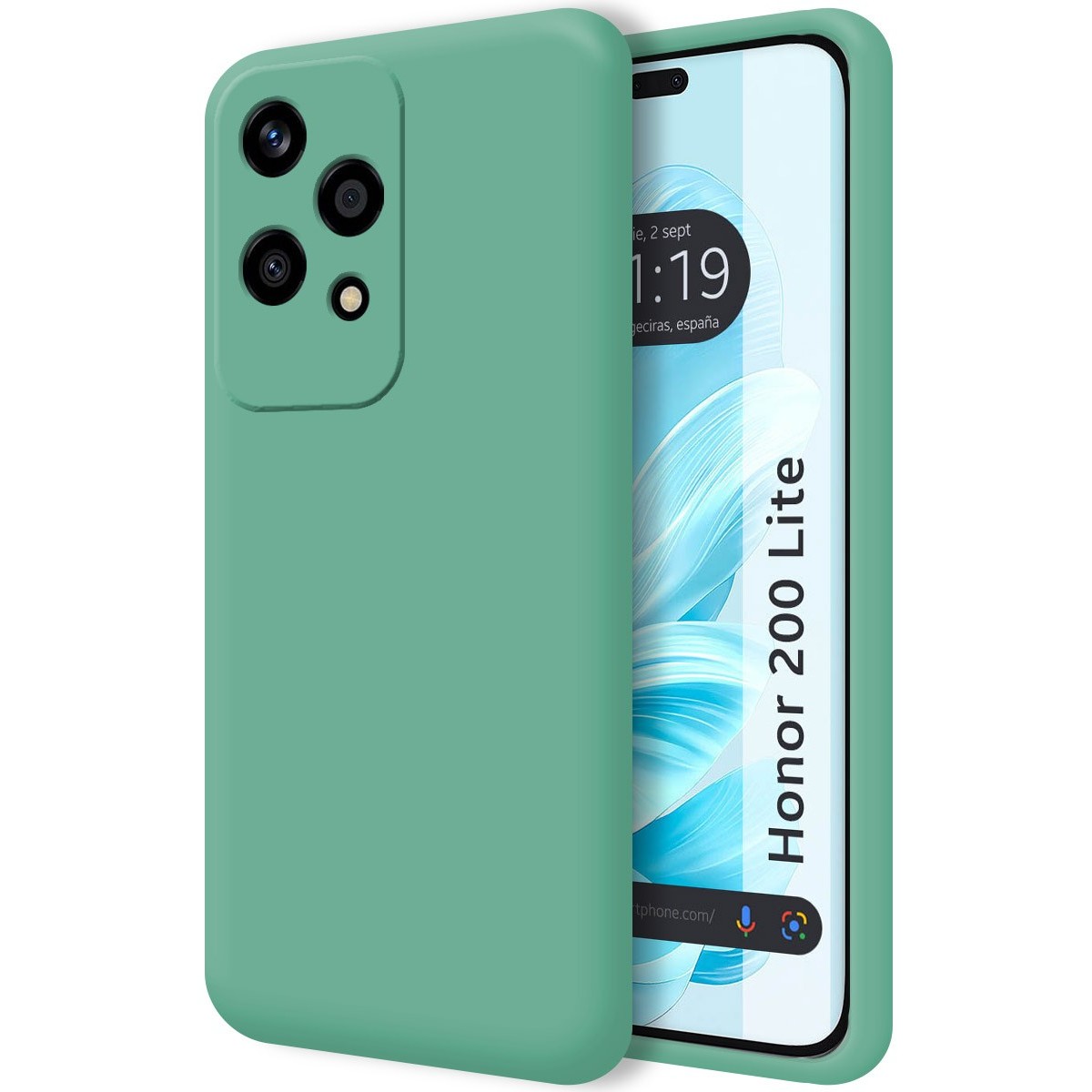 Funda Silicona Líquida Ultra Suave para Huawei Honor 200 Lite 5G color Verde