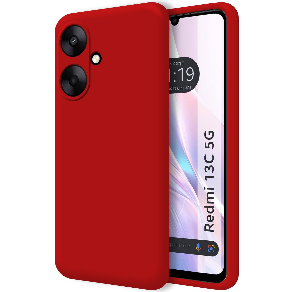 Funda Silicona Líquida Ultra Suave para Xiaomi Redmi 13C 5G color Rojo