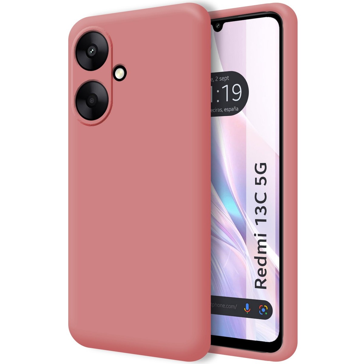 Funda Silicona Líquida Ultra Suave para Xiaomi Redmi 13C 5G color Rosa