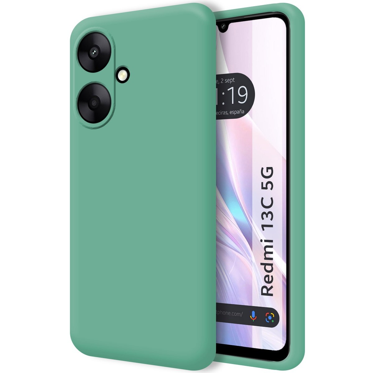 Funda Silicona Líquida Ultra Suave para Xiaomi Redmi 13C 5G color Verde