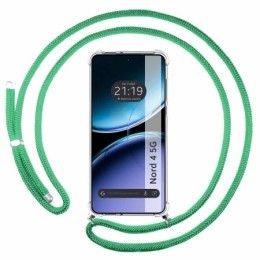 Funda Colgante Transparente para Oneplus Nord 4 5G con Cordon Verde Agua