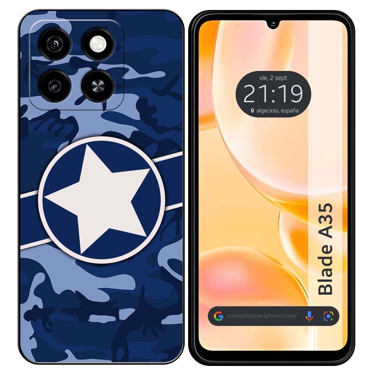 Funda Silicona para Zte Blade A35 / A55 diseño Camuflaje 03 Dibujos