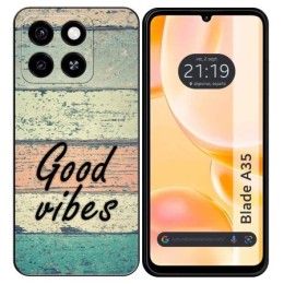 Funda Silicona para Zte Blade A35 / A55 diseño Madera 01 Dibujos