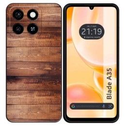 Funda Silicona para Zte Blade A35 / A55 diseño Madera 02 Dibujos