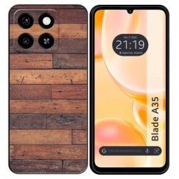 Funda Silicona para Zte Blade A35 / A55 diseño Madera 03 Dibujos