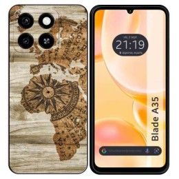 Funda Silicona para Zte Blade A35 / A55 diseño Madera 07 Dibujos