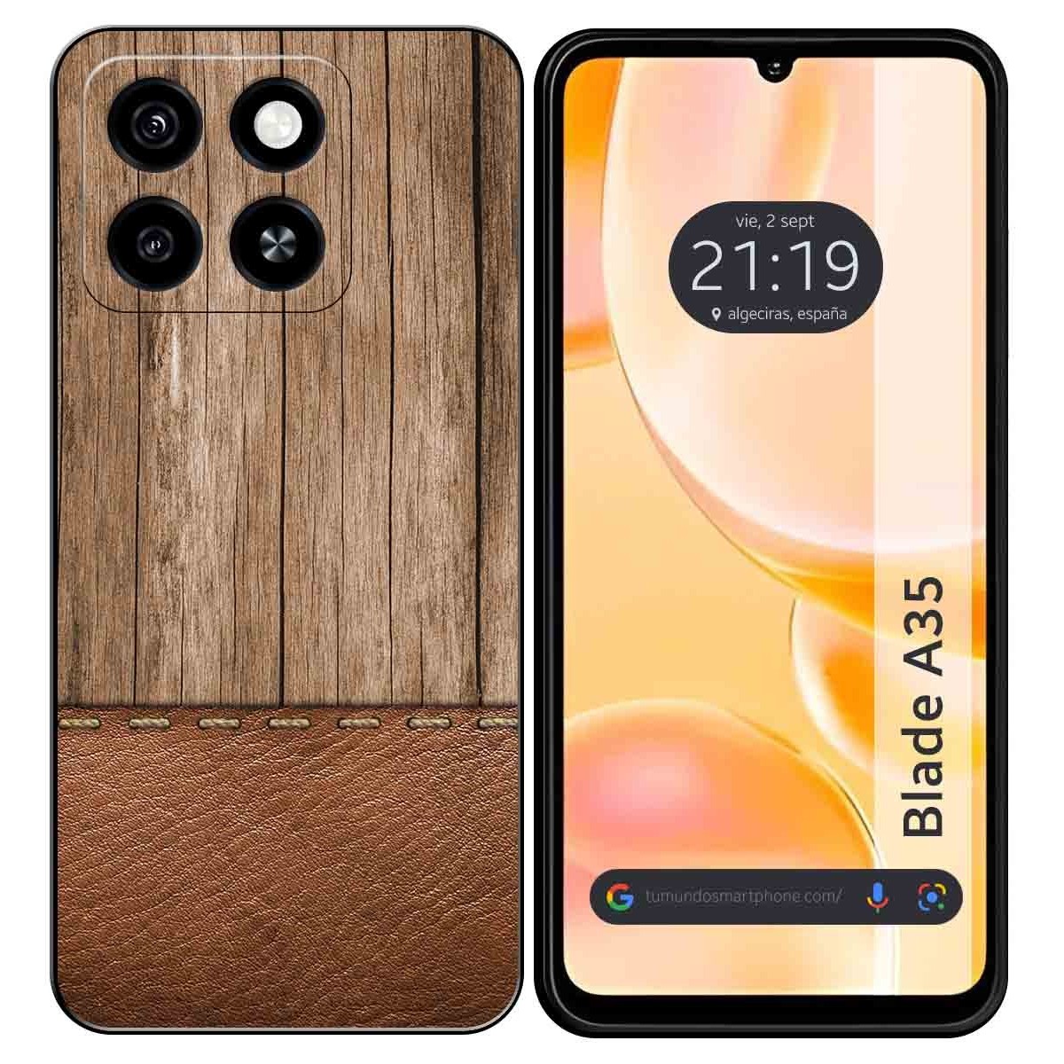 Funda Silicona para Zte Blade A35 / A55 diseño Madera 09 Dibujos