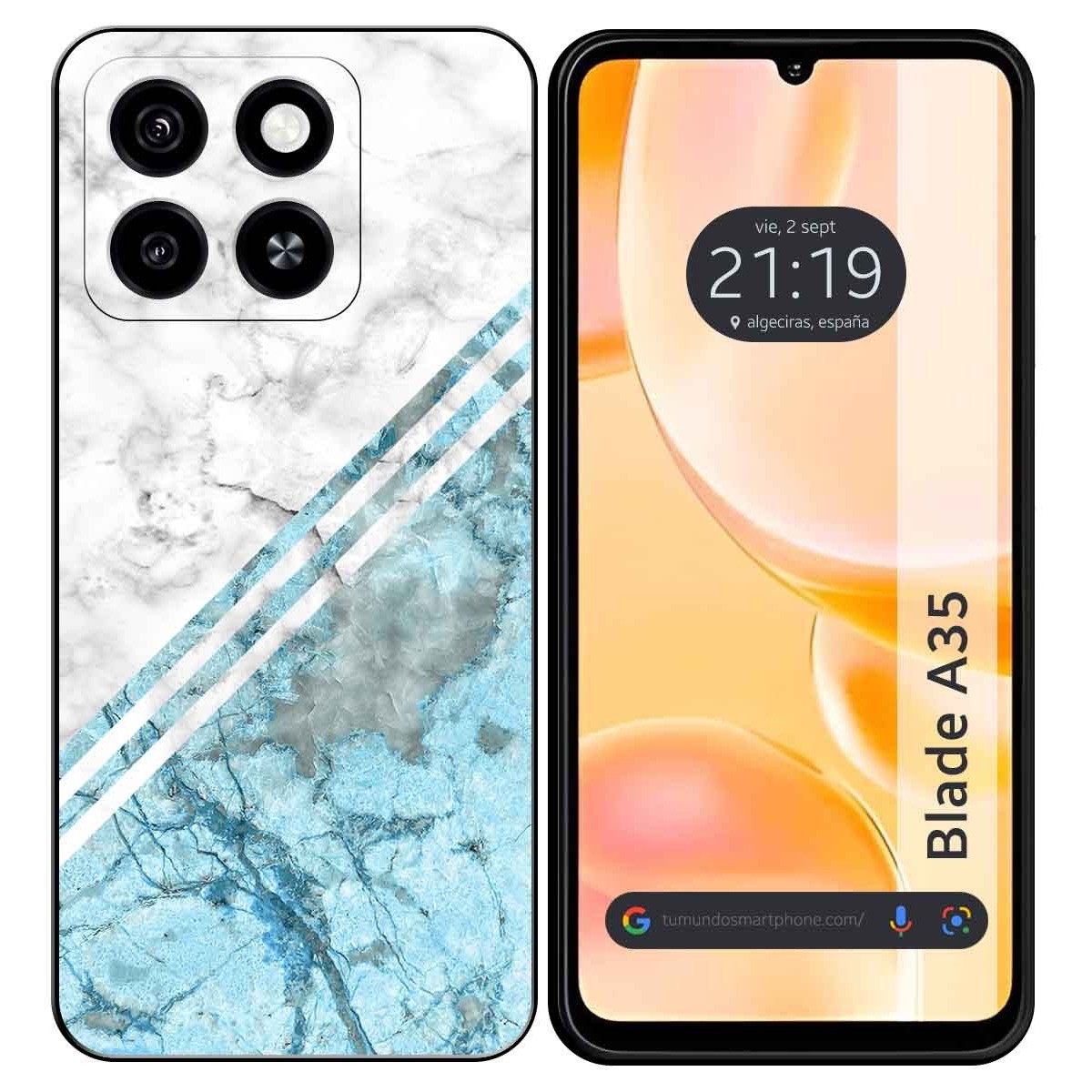 Funda Silicona para Zte Blade A35 / A55 diseño Mármol 02 Dibujos