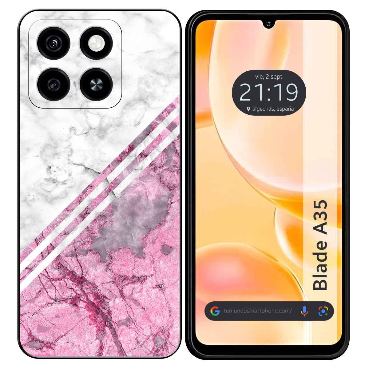 Funda Silicona para Zte Blade A35 / A55 diseño Mármol 03 Dibujos