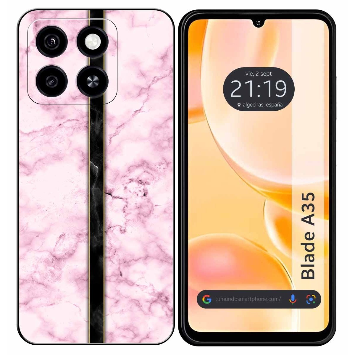 Funda Silicona para Zte Blade A35 / A55 diseño Mármol 04 Dibujos