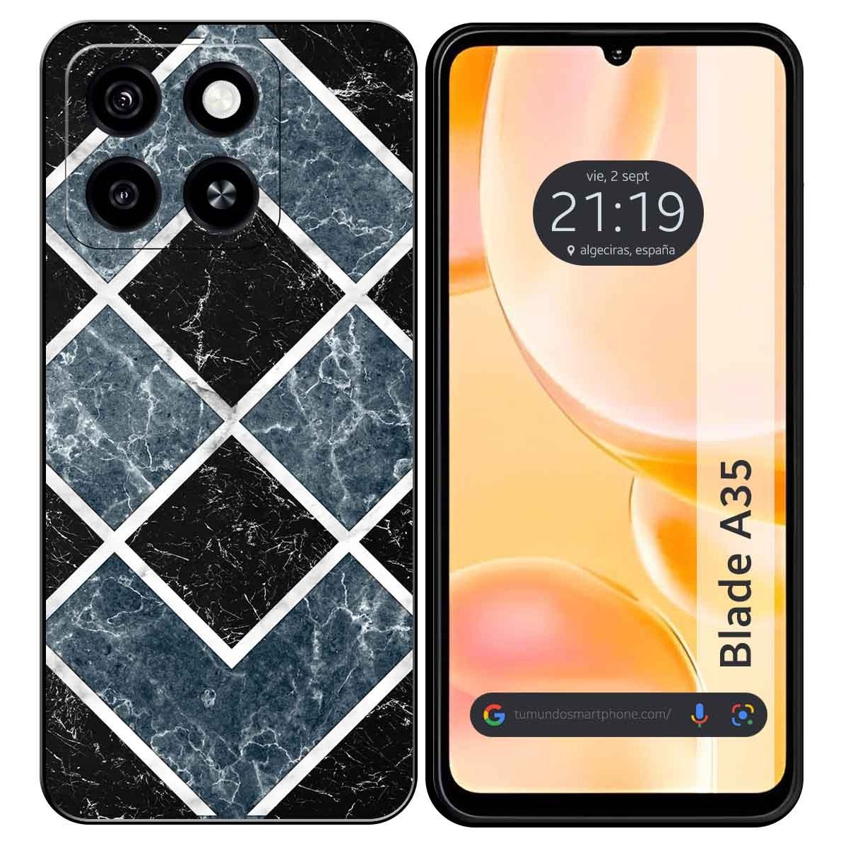 Funda Silicona para Zte Blade A35 / A55 diseño Mármol 06 Dibujos