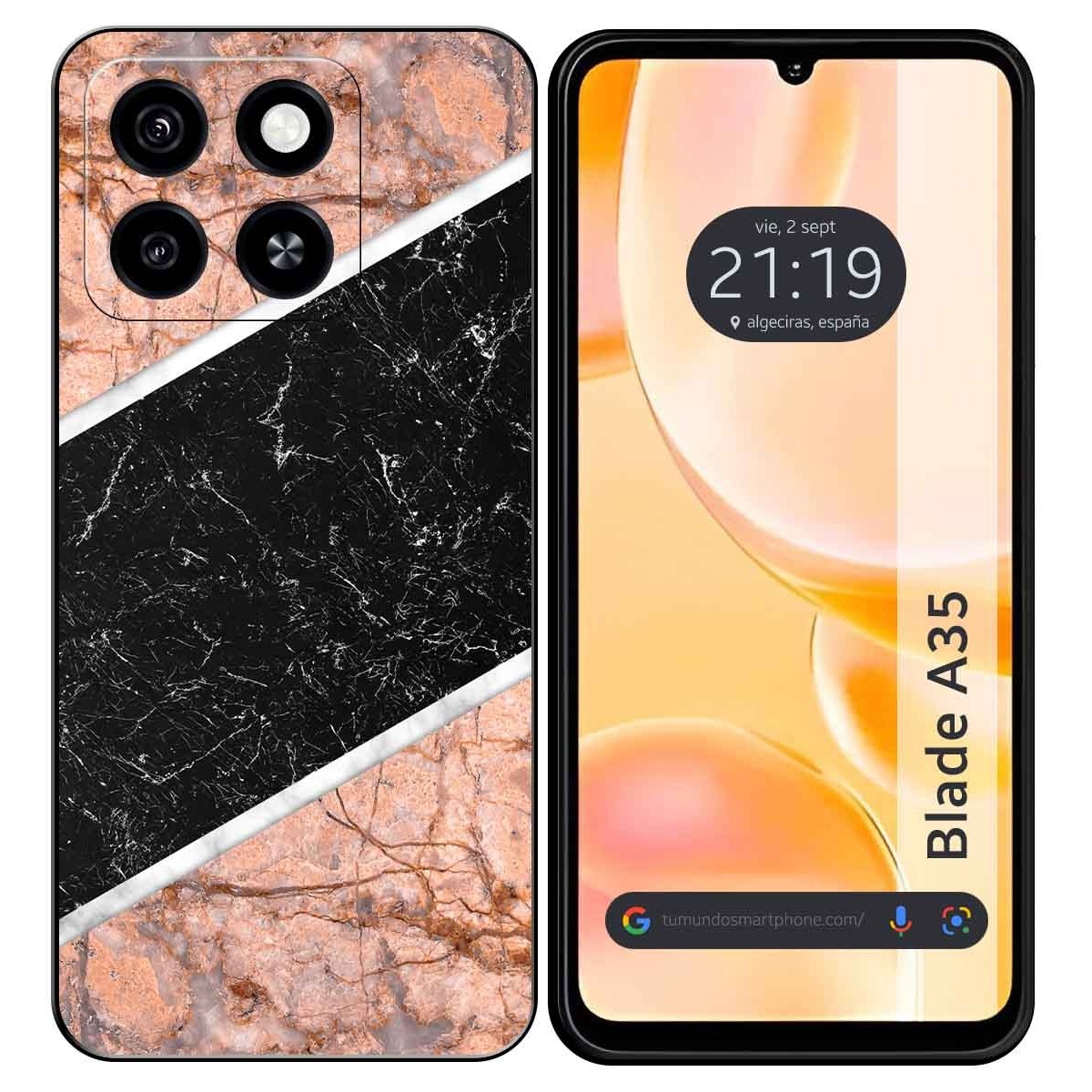 Funda Silicona para Zte Blade A35 / A55 diseño Mármol 07 Dibujos