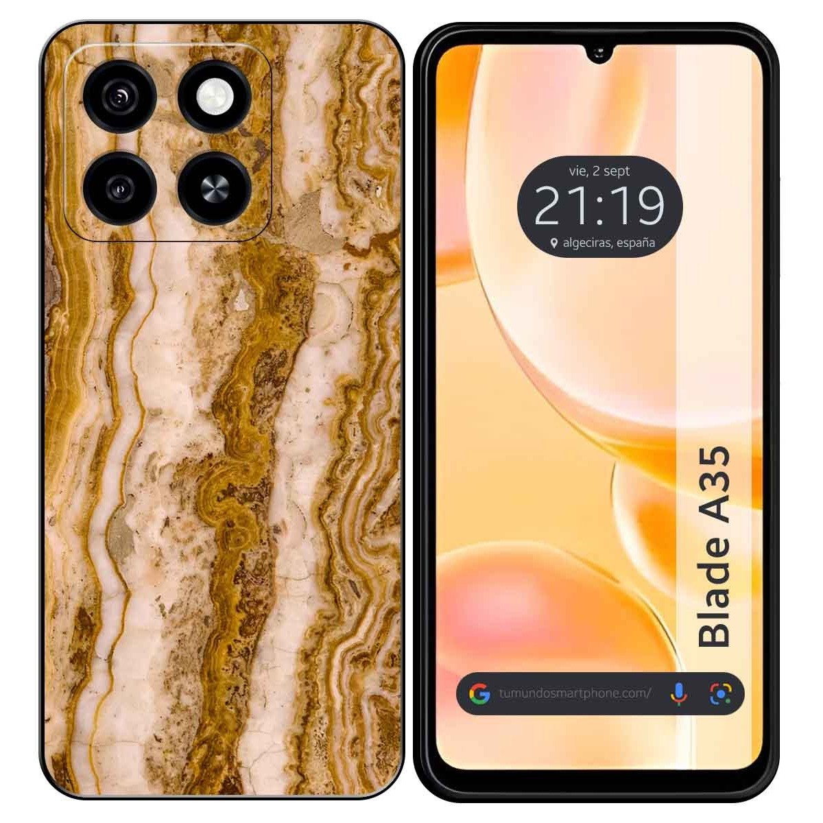 Funda Silicona para Zte Blade A35 / A55 diseño Mármol 10 Dibujos