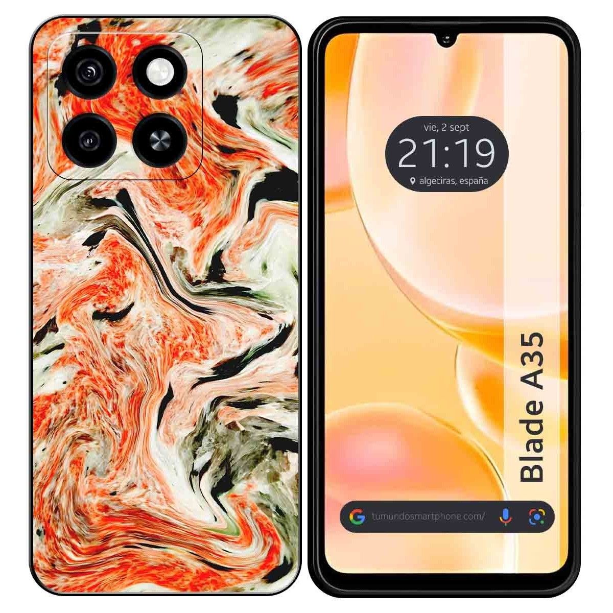 Funda Silicona para Zte Blade A35 / A55 diseño Mármol 12 Dibujos