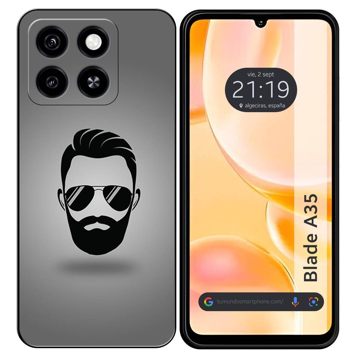 Funda Silicona para Zte Blade A35 / A55 diseño Barba Dibujos