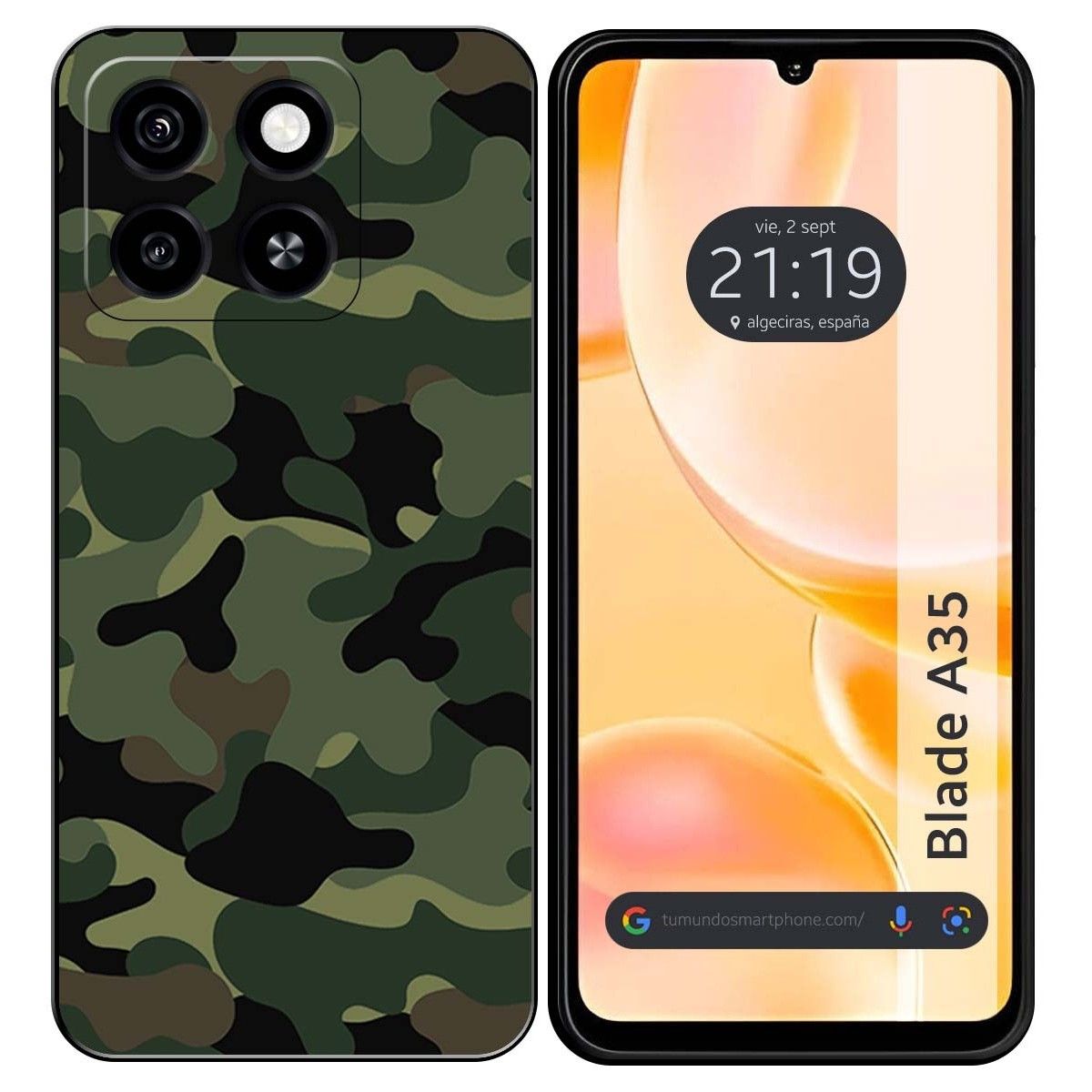 Funda Silicona para Zte Blade A35 / A55 diseño Camuflaje Dibujos