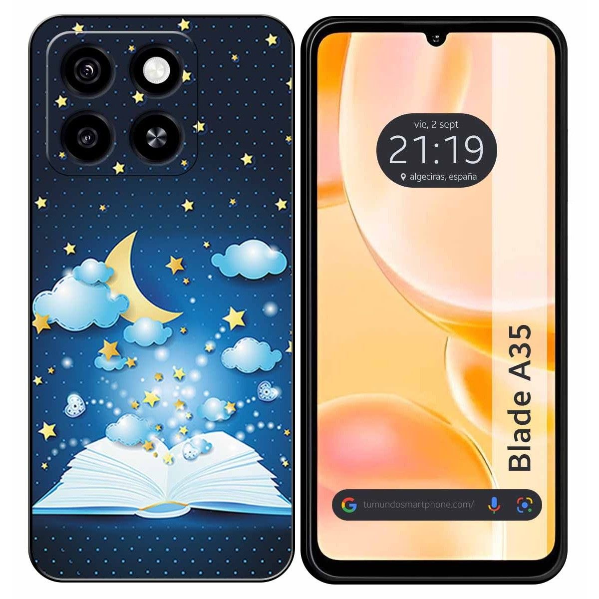 Funda Silicona para Zte Blade A35 / A55 diseño Libro Cuentos Dibujos