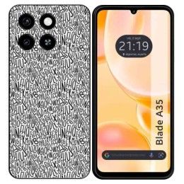 Funda Silicona para Zte Blade A35 / A55 diseño Letras Dibujos