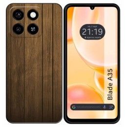 Funda Silicona para Zte Blade A35 / A55 diseño Madera Dibujos