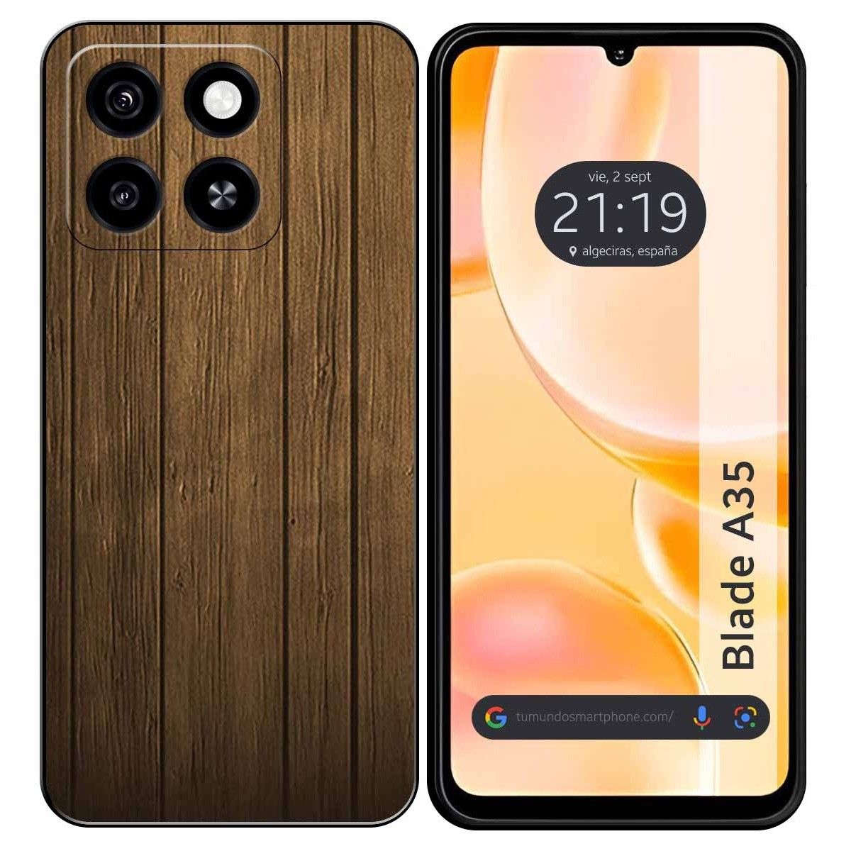 Funda Silicona para Zte Blade A35 / A55 diseño Madera Dibujos