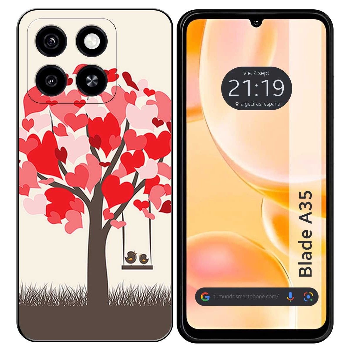 Funda Silicona para Zte Blade A35 / A55 diseño Pajaritos Dibujos