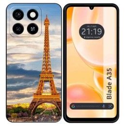 Funda Silicona para Zte Blade A35 / A55 diseño Paris Dibujos