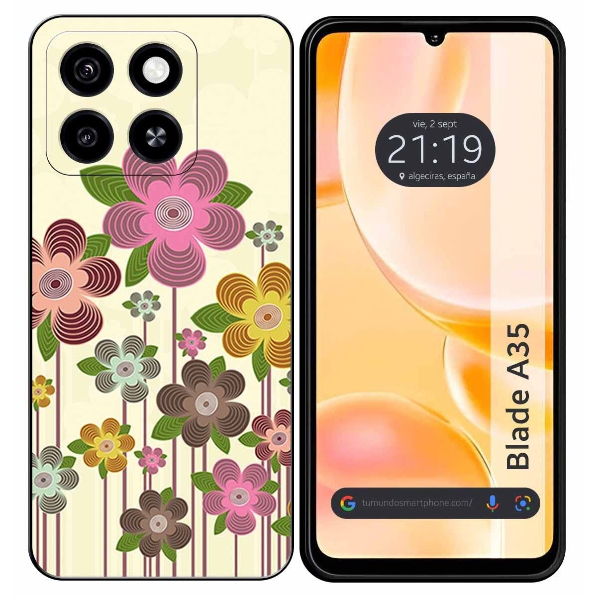 Funda Silicona para Zte Blade A35 / A55 diseño Primavera En Flor Dibujos