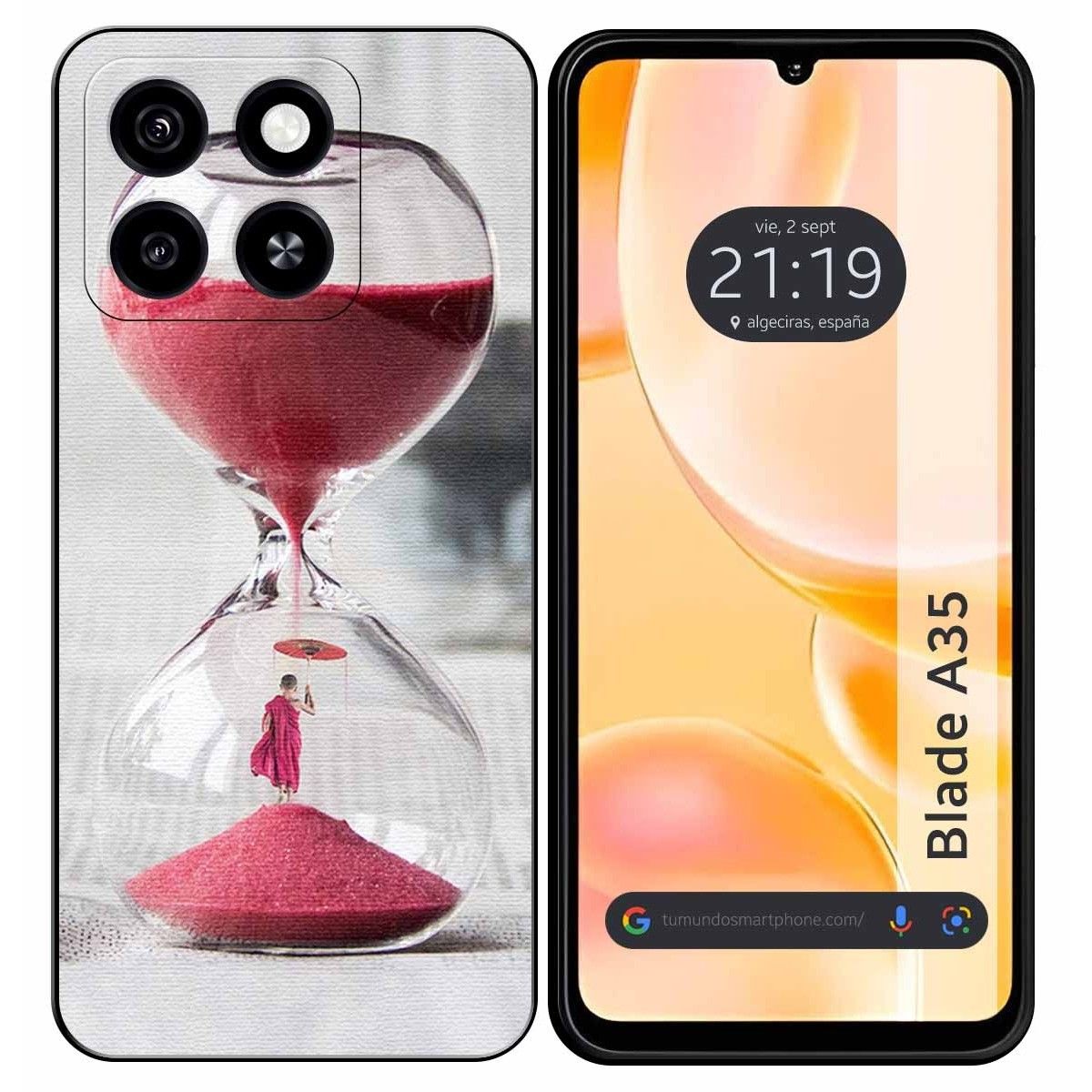 Funda Silicona para Zte Blade A35 / A55 diseño Reloj Dibujos