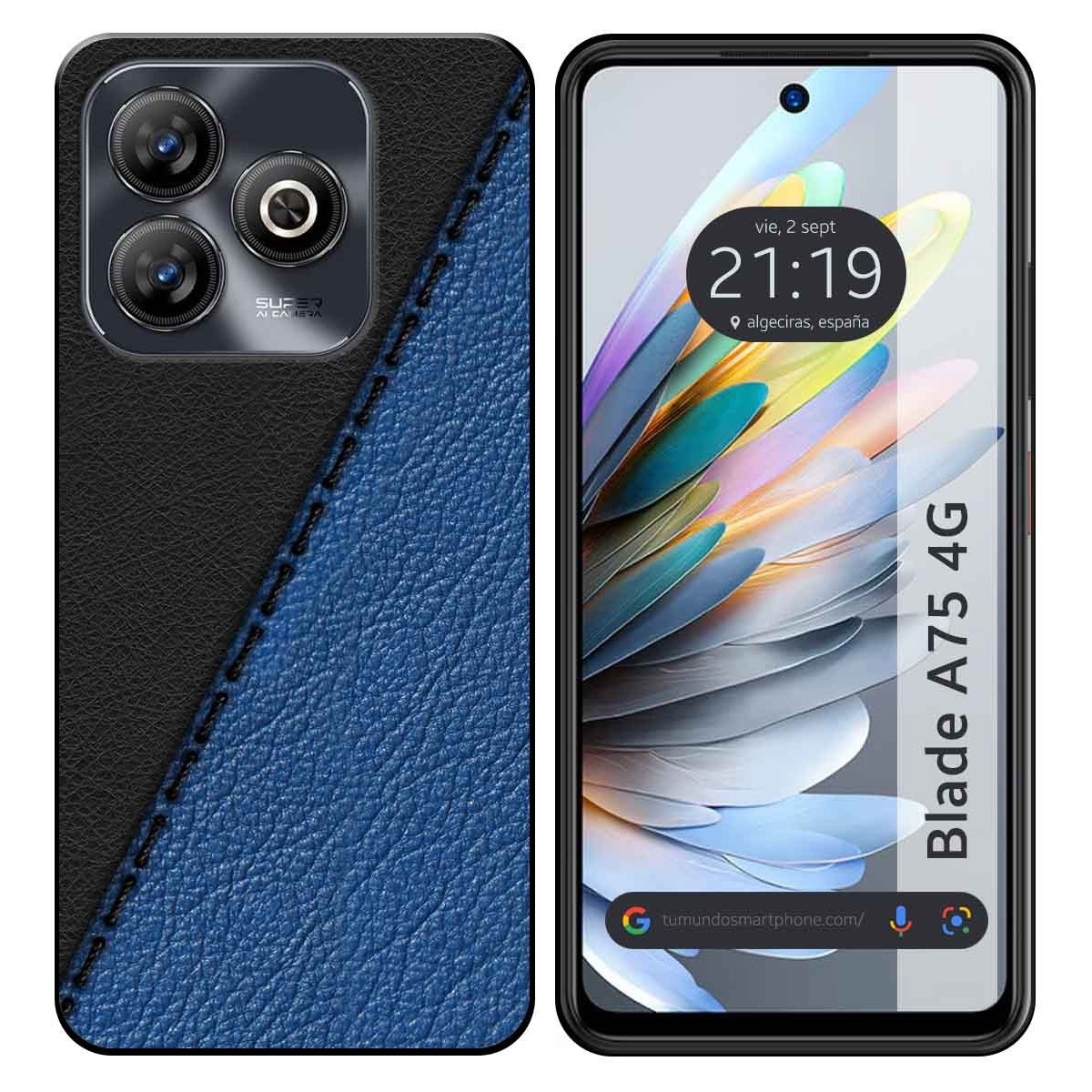 Funda Silicona para Zte Blade A75 4G diseño Cuero 02 Dibujos