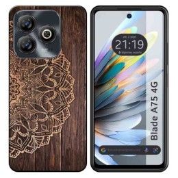 Funda Silicona para Zte Blade A75 4G diseño Madera 06 Dibujos