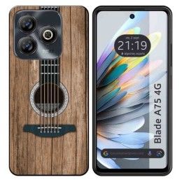 Funda Silicona para Zte Blade A75 4G diseño Madera 11 Dibujos