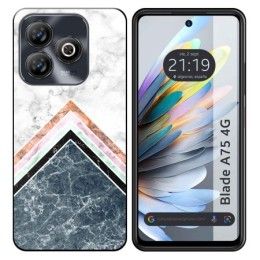 Funda Silicona para Zte Blade A75 4G diseño Mármol 05 Dibujos