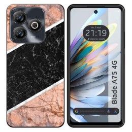 Funda Silicona para Zte Blade A75 4G diseño Mármol 07 Dibujos