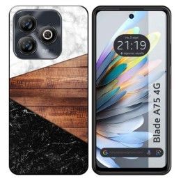 Funda Silicona para Zte Blade A75 4G diseño Mármol 11 Dibujos