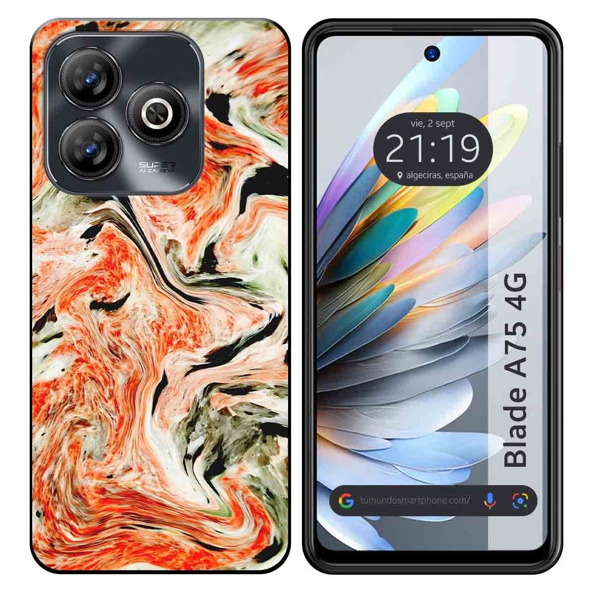 Funda Silicona para Zte Blade A75 4G diseño Mármol 12 Dibujos