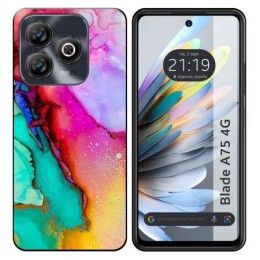 Funda Silicona para Zte Blade A75 4G diseño Mármol 15 Dibujos