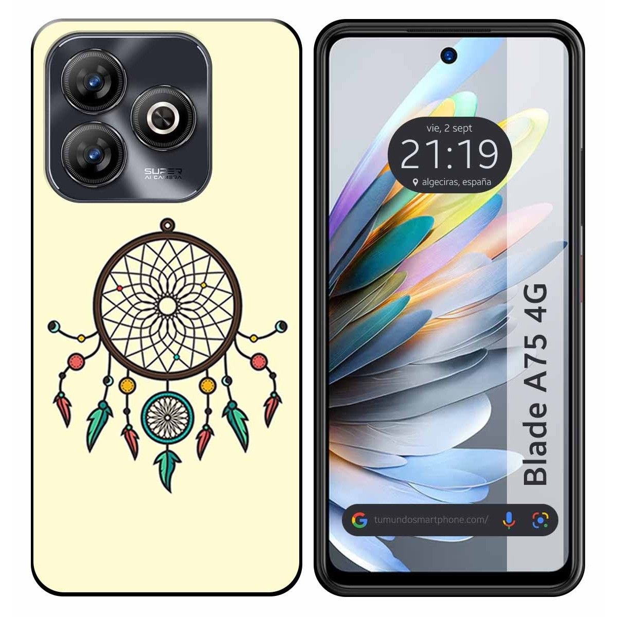 Funda Silicona para Zte Blade A75 4G diseño Atrapasueños Dibujos