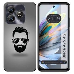 Funda Silicona para Zte Blade A75 4G diseño Barba Dibujos