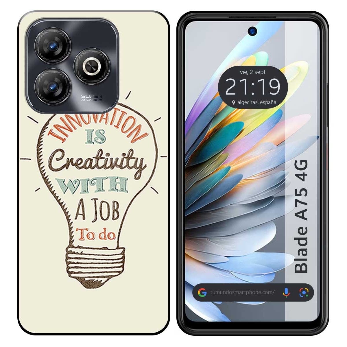 Funda Silicona para Zte Blade A75 4G diseño Creativity Dibujos