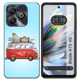 Funda Silicona para Zte Blade A75 4G diseño Furgoneta Dibujos