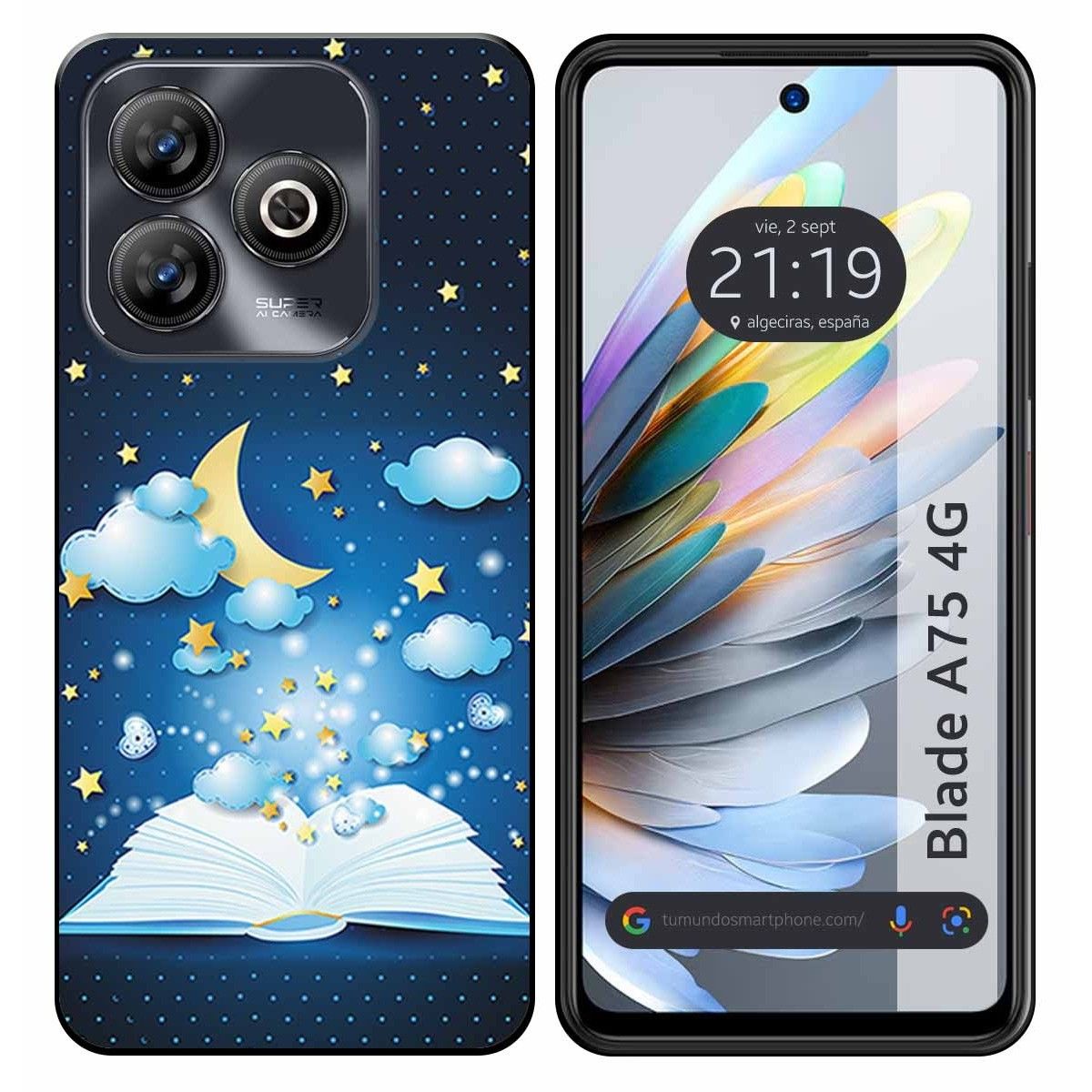 Funda Silicona para Zte Blade A75 4G diseño Libro Cuentos Dibujos