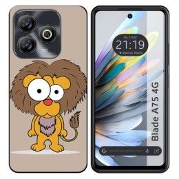 Funda Silicona para Zte Blade A75 4G diseño Leon Dibujos